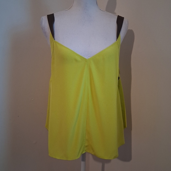 Rag & Bone Colette Cami Lime Green Silk Blouse Size Medium NWOT - Picture 9 of 10